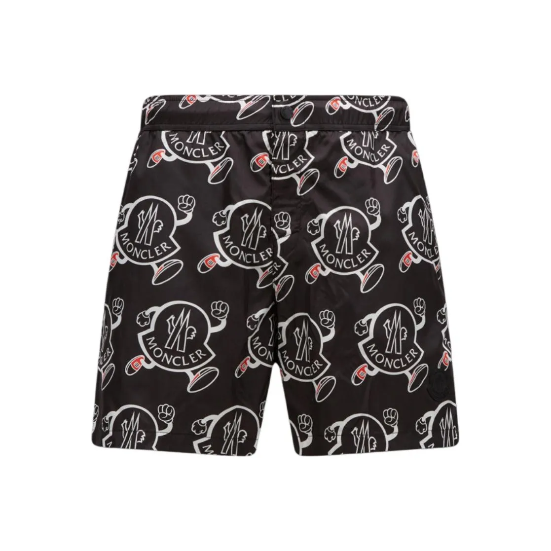 Moncler Allover Logo Printed Swim Shorts