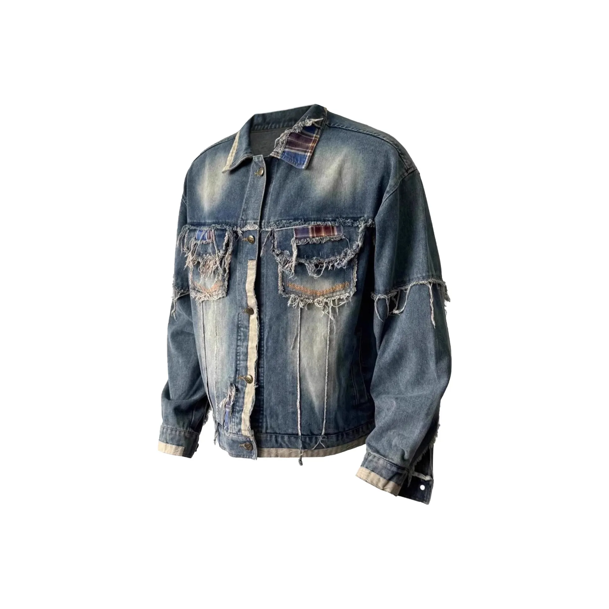 Pirkadat Винтажный синий Унисекс Джинсовые куртки