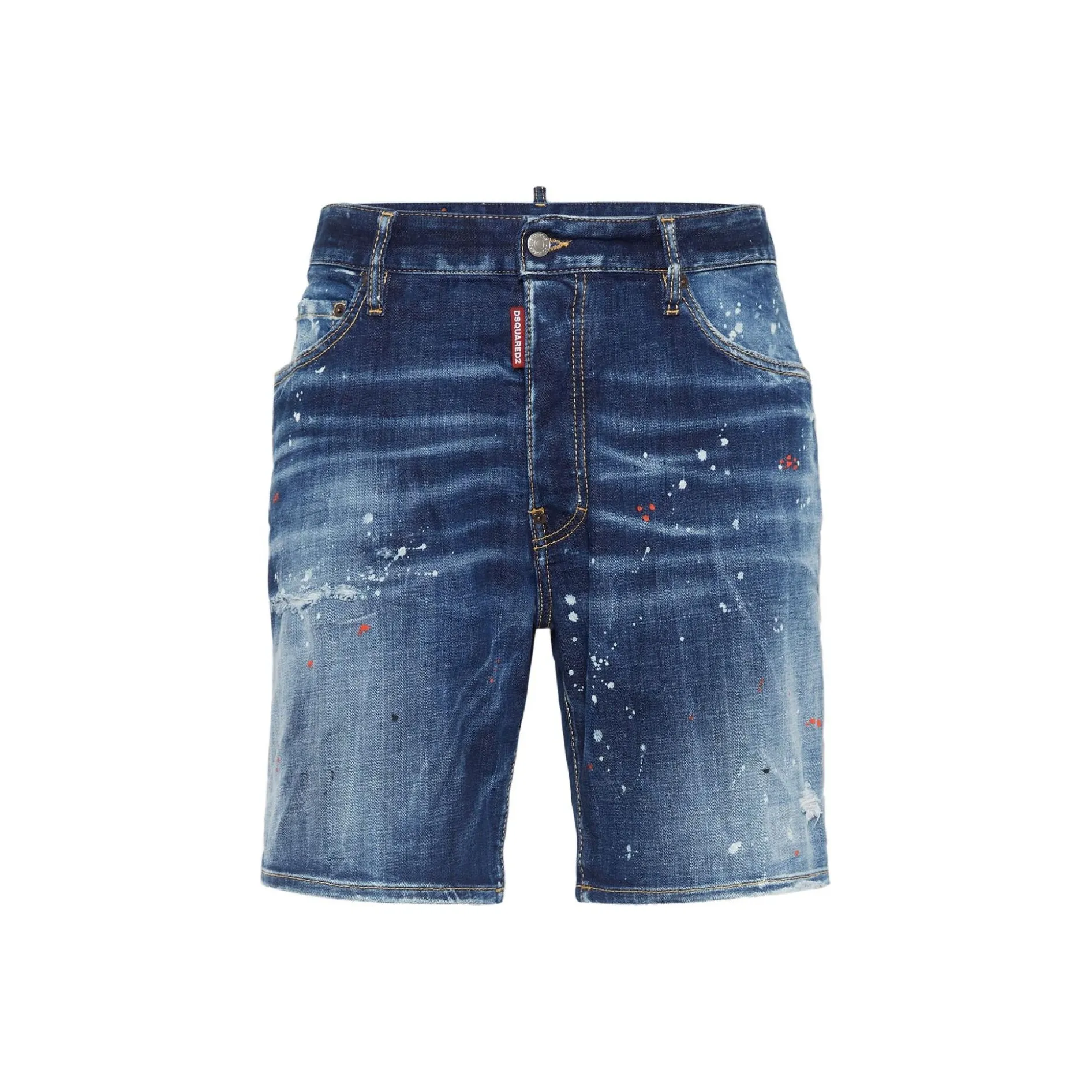 DSQUARED 2 Medium Easy Wash Distressed Marine Shorts
