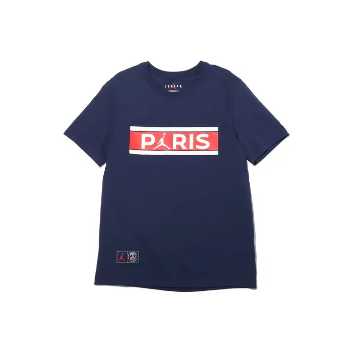 Джордан T Рубашка Paris Saint Germain Мужская Темно-синяя