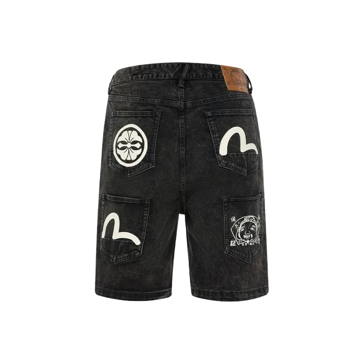 EVISU Denim Shorts Men's Dark Umber