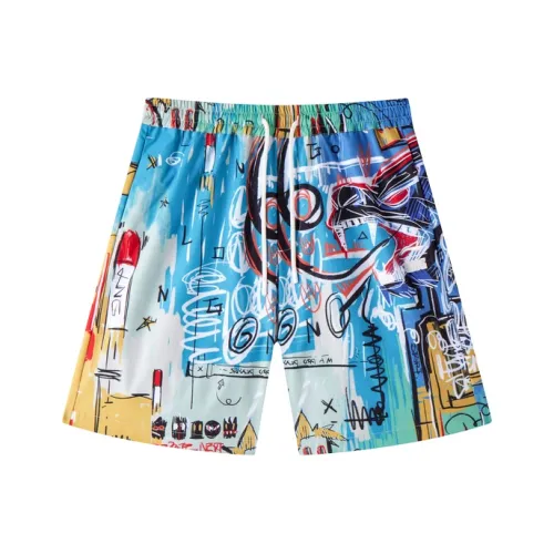Lng X Li Ning Полный принт Смешанный цвет Унисекс Повседневные шорты