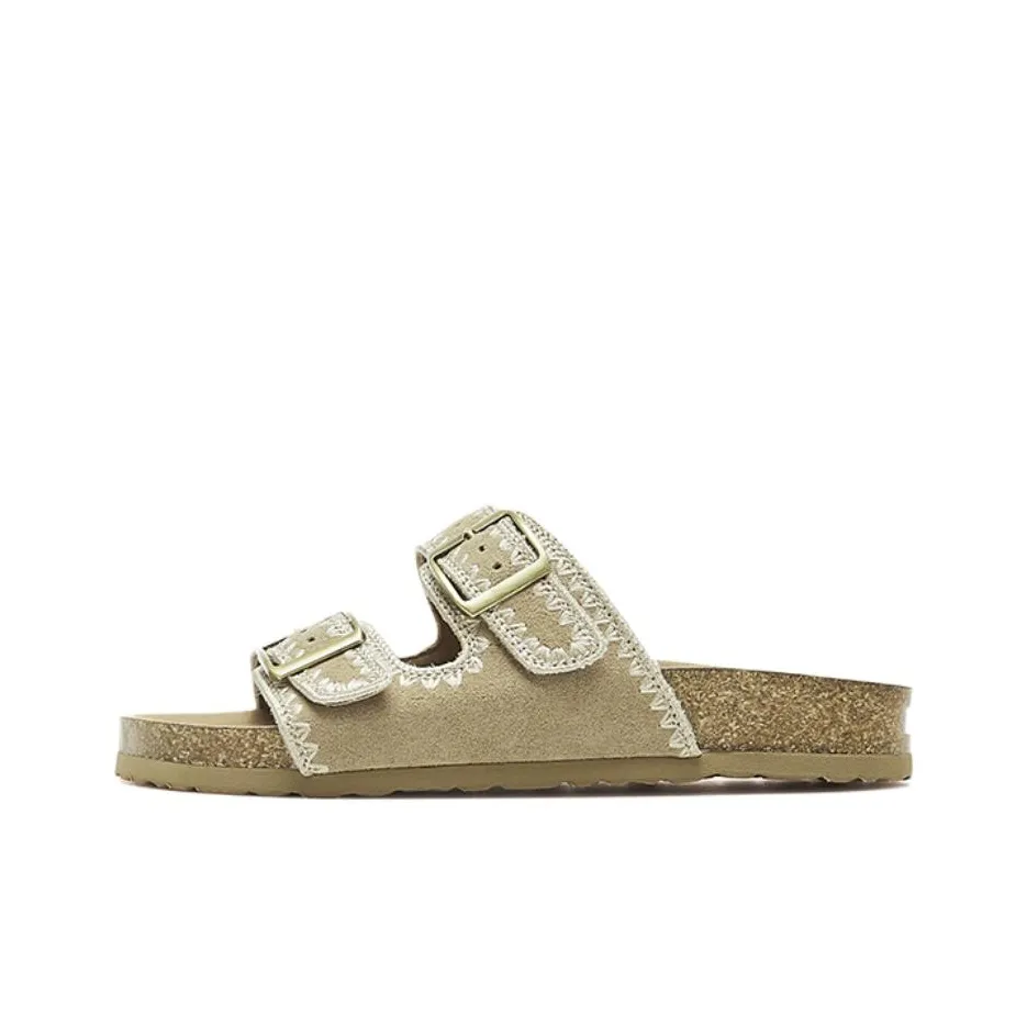 AGSDON Slide Slippers Women's Apricot/Chestnut