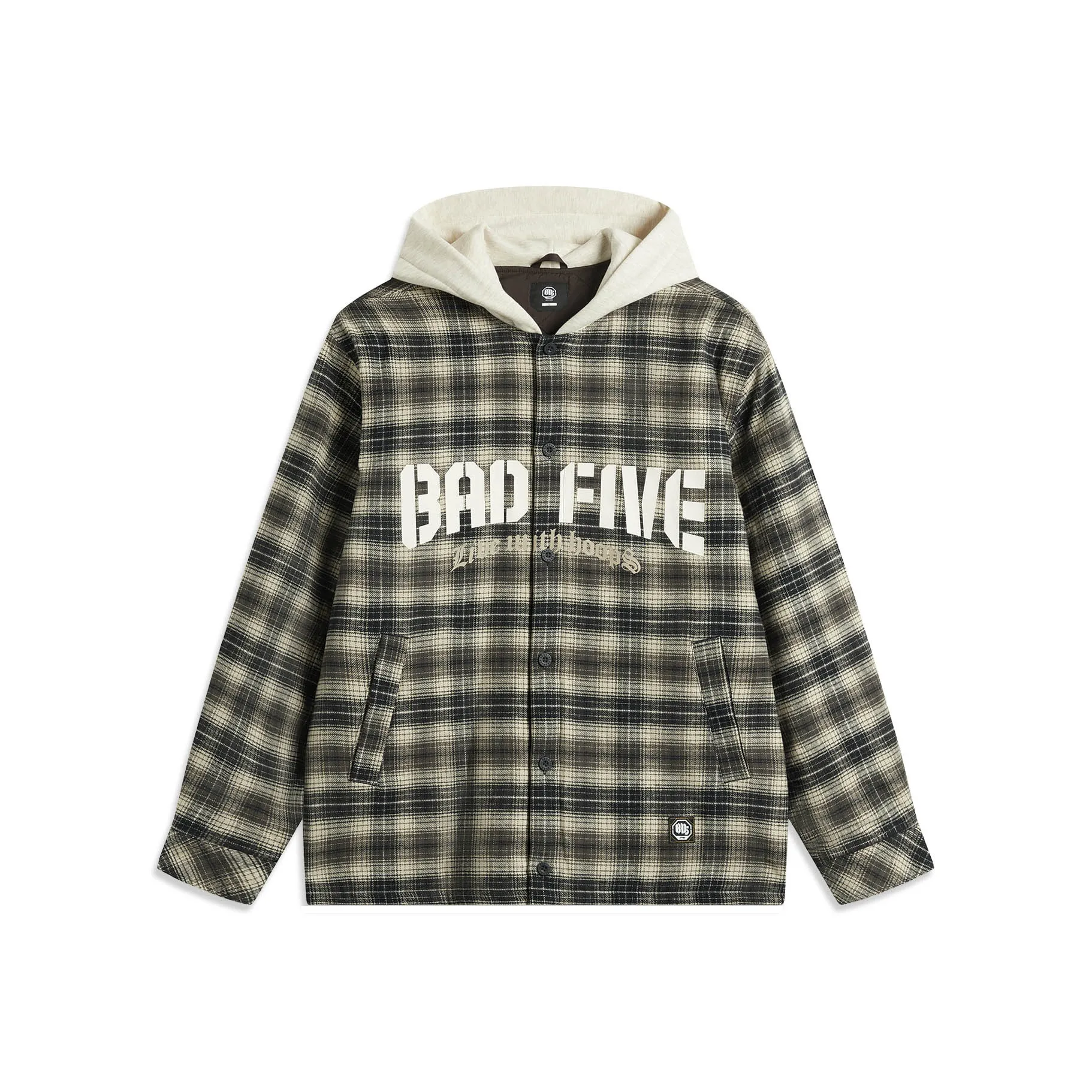 LINING Badfive Хлопковый пуховик Мужской Черный Клетка