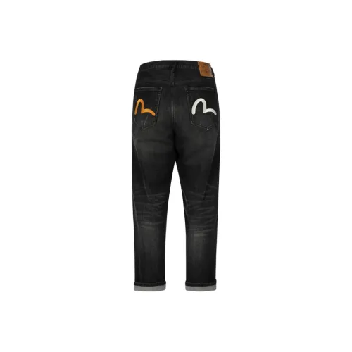 EVISU Джинсы черные для мужчин из денима