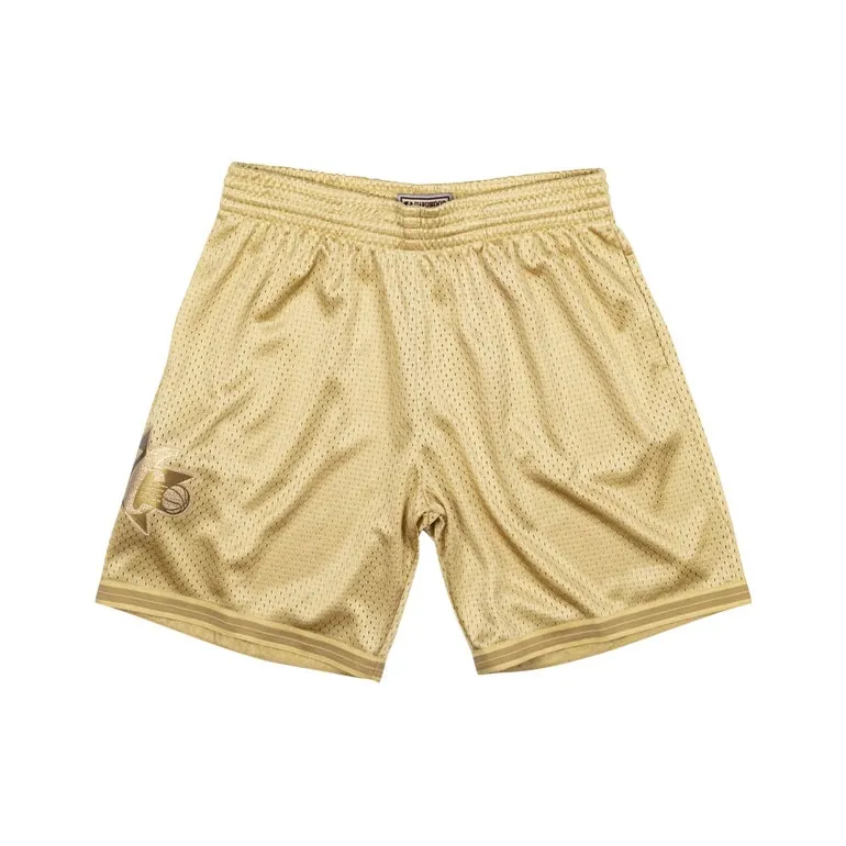 Mitchell Ness Золотые Шорты для Мужской Баскетбола