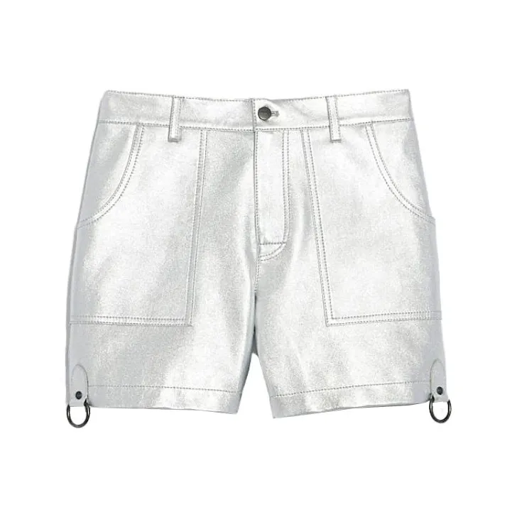 COACH Повседневные шорты Мужские Серебристо-белые