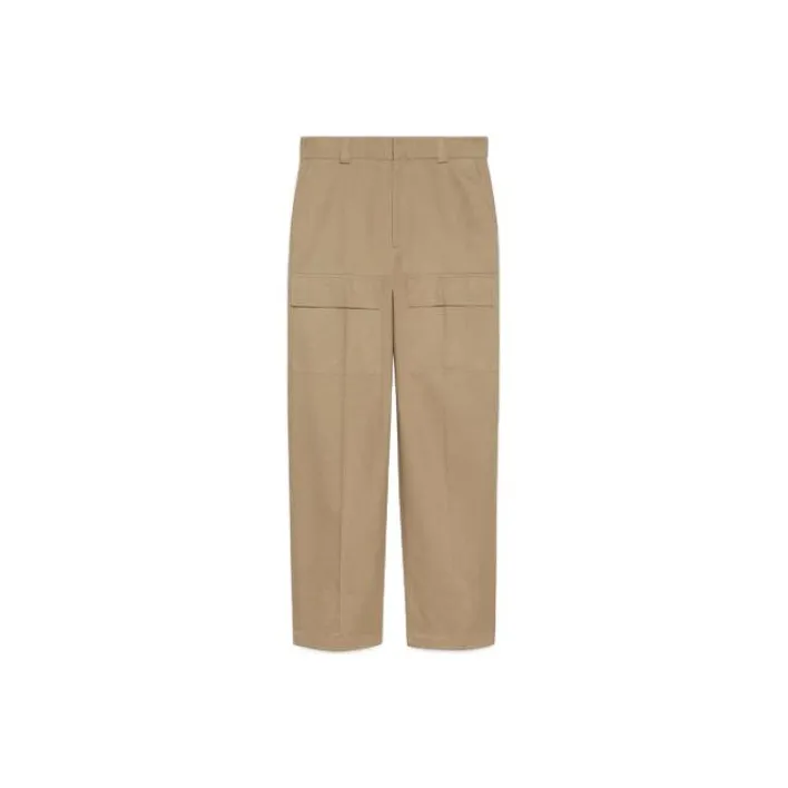 GUCCI Cotton Wide Leg Cargo Pants