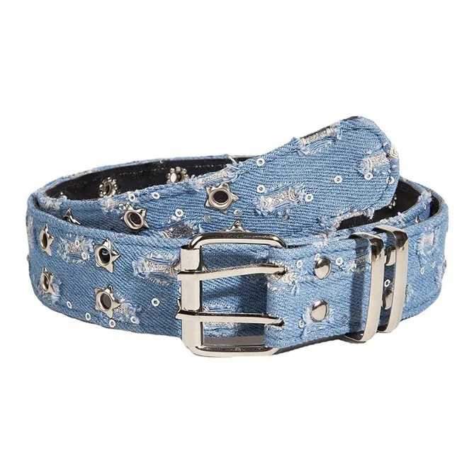 ASTAR HADES Denim Leather Belts Unisex 3 4CM ASTAR HADES Деним Кожаные ремни Унисекс 3 4CM