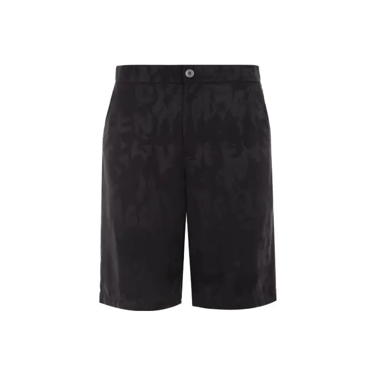 Alexander McQueen Logo Patterned Satin Shorts
