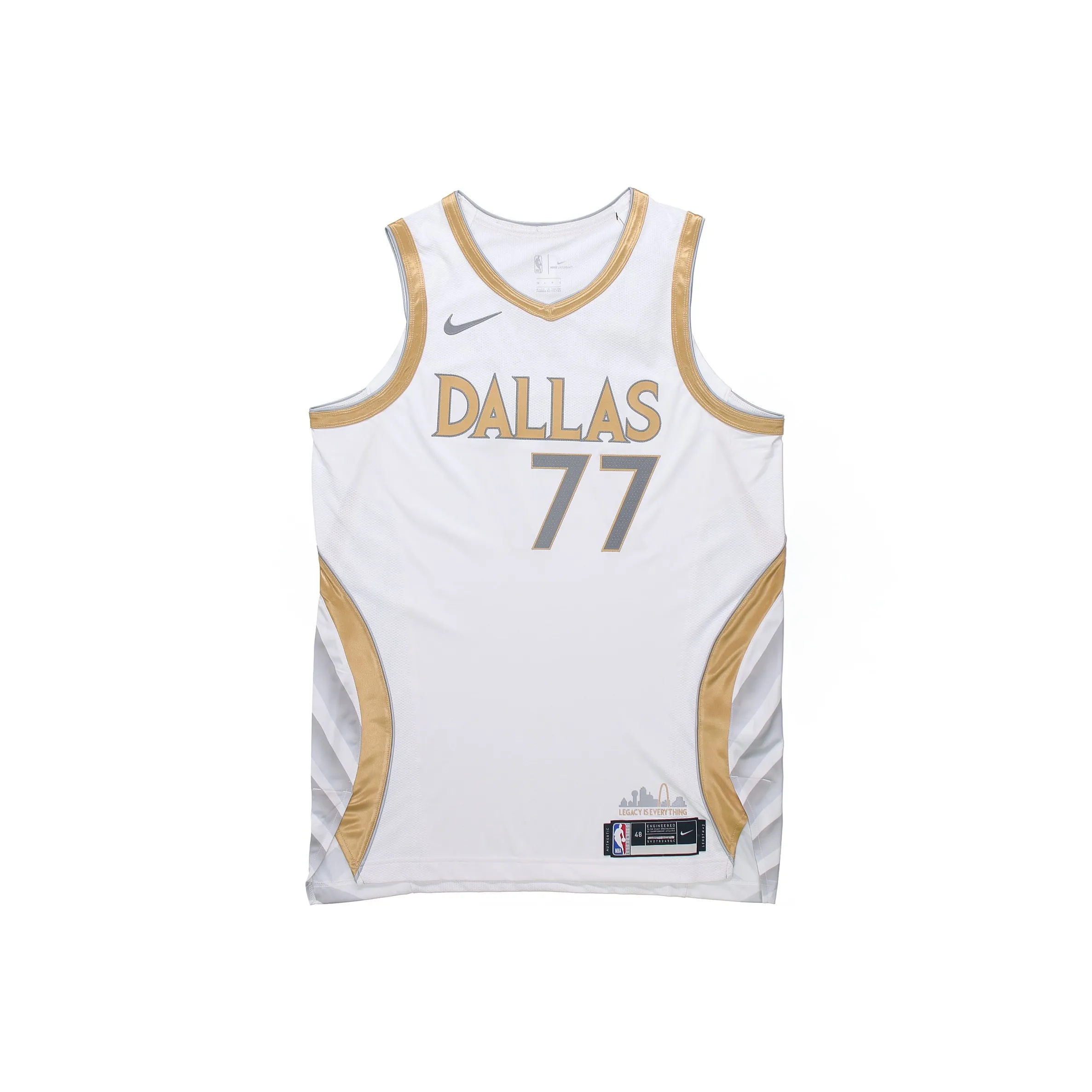 Nike Basketball Jerseys AU Player Edition 20 21 Season Dallas Mavericks Luka Doncic Size 77 Men's White