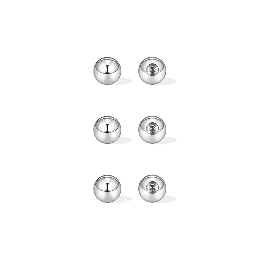 JOLLY NOTE Титановые стальные серьги-гвоздики унисекс