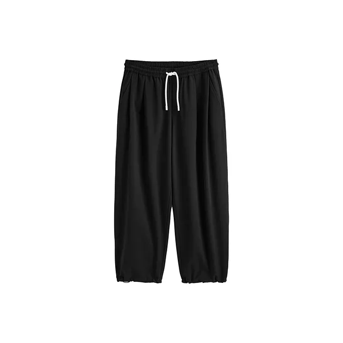PEACEBIRD MEN Casual Pants Unisex Black