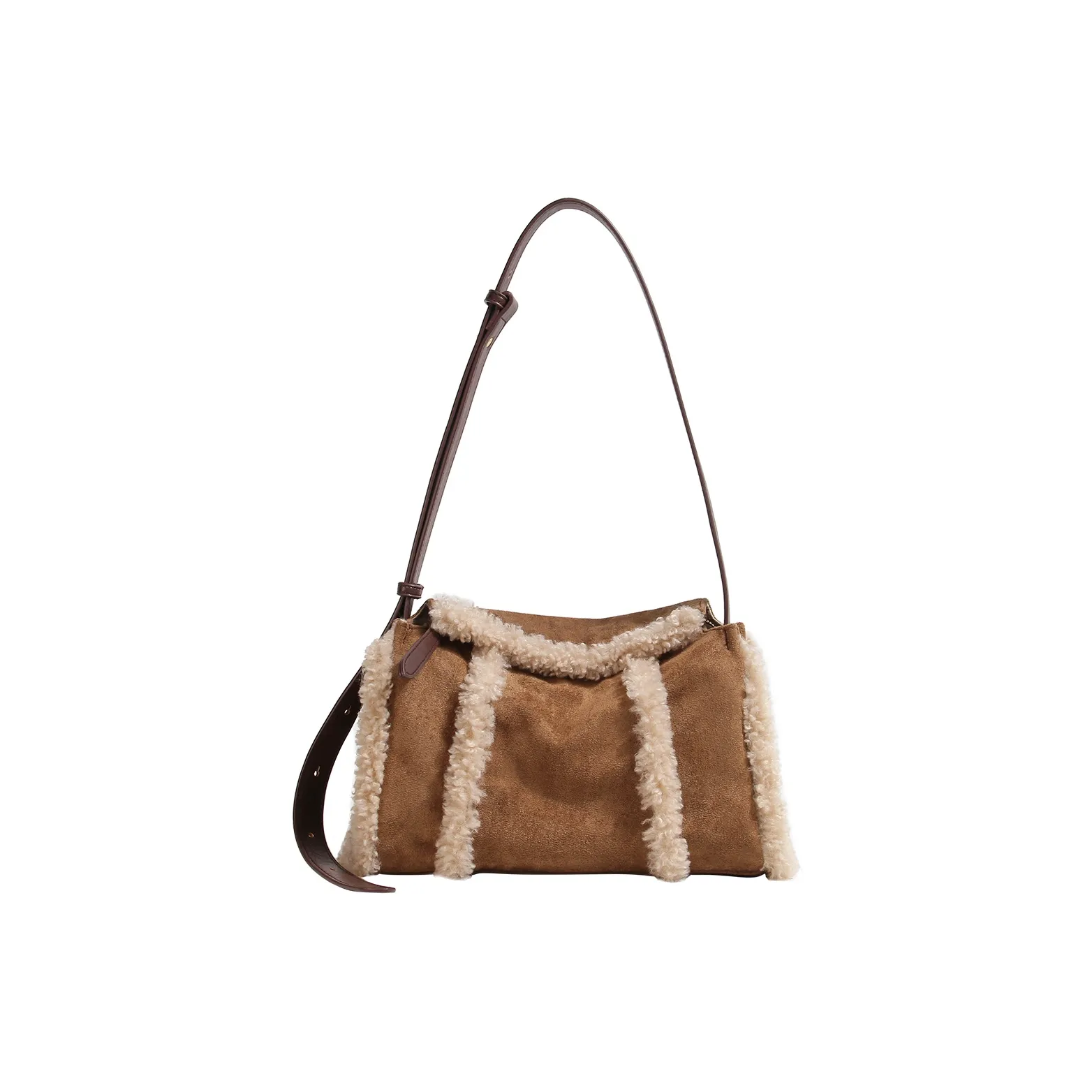LOSEA Искусственный мех сумка через плечо сумка на плечо средняя женская коричневый