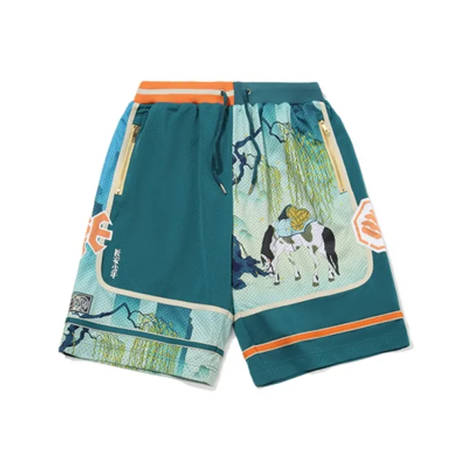 LINING Спорт Коллекция Баскетбол Баскетбольные Шорты Мужские Коралловый Синий