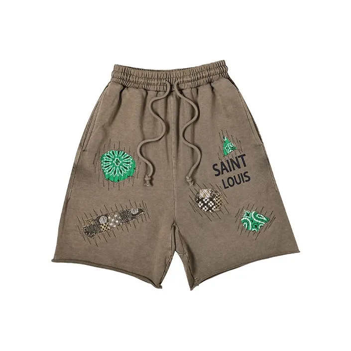 SSSAINT LOUIS Оливково-зеленый Унисекс Повседневные шорты