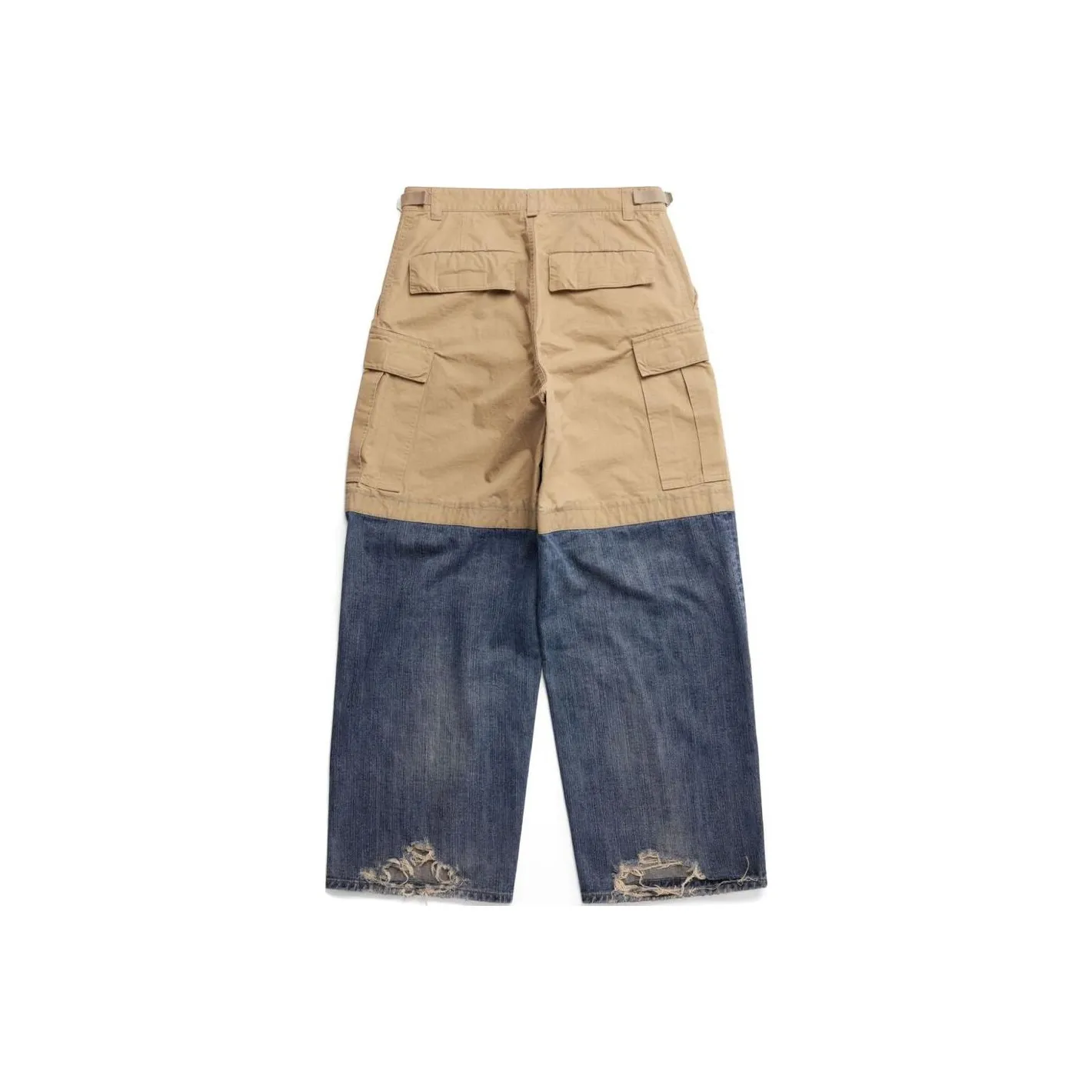 Balenciaga Layered design Cotton Wide leg Trousers