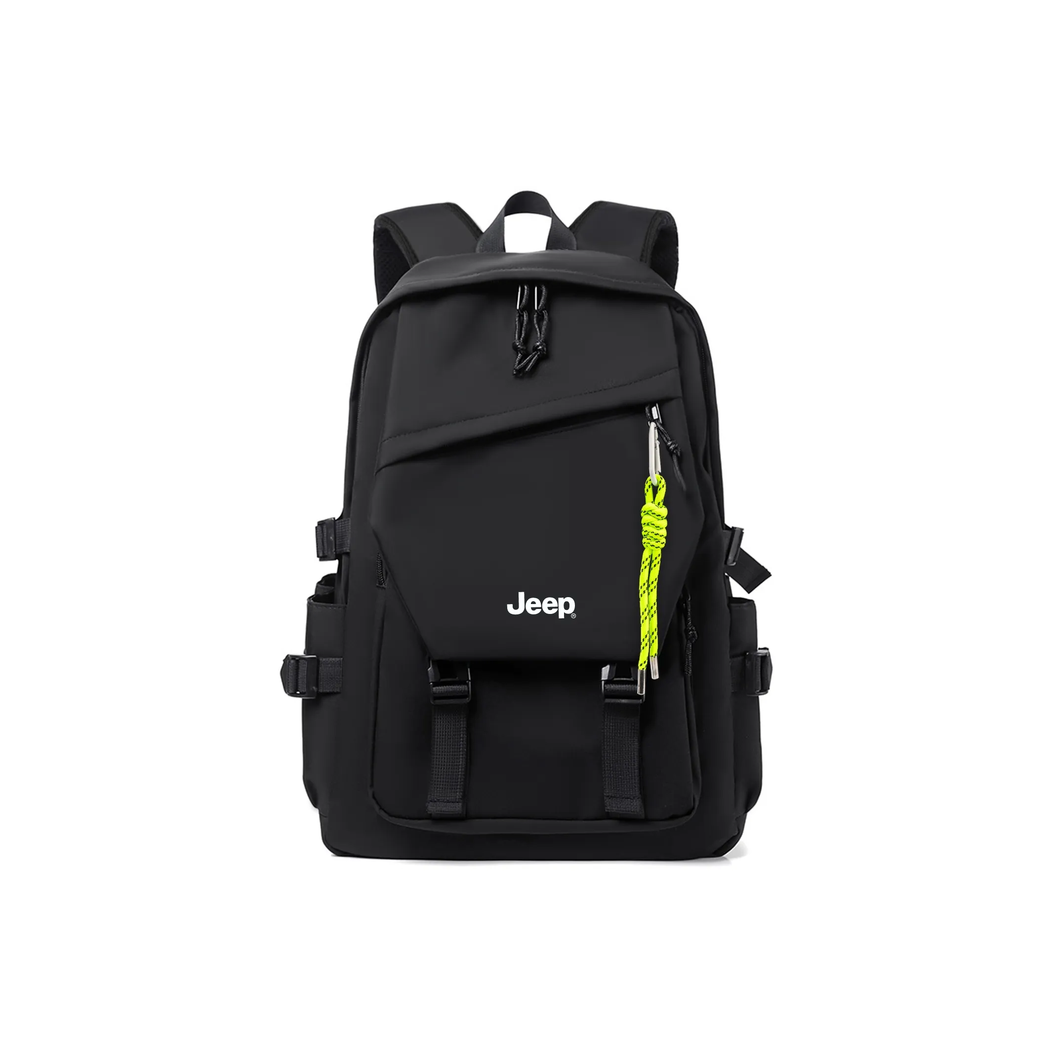 Jeep Oxford Abrasion Resistant Large Capacity Travel Backpack With Laptop Bag Unisex Gray/Black