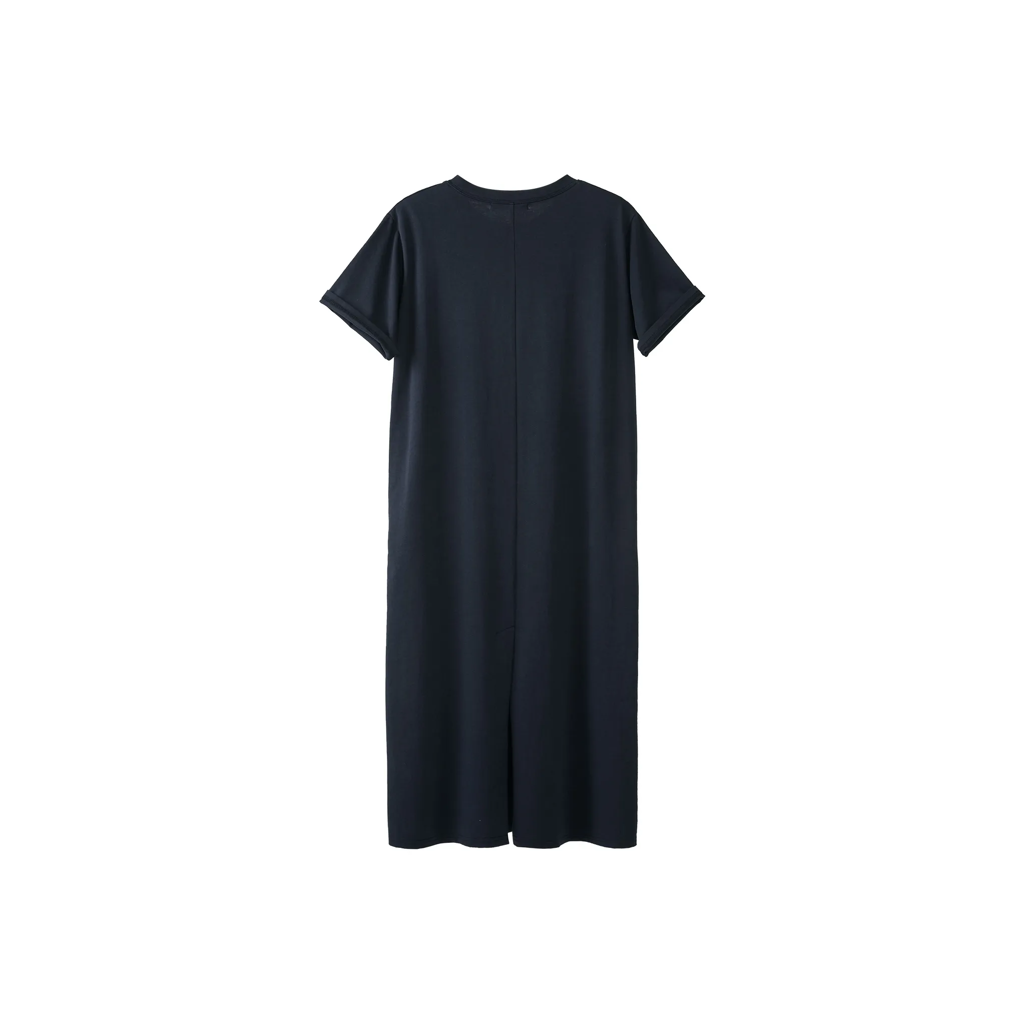 Fstudio Летний Повседневный Стиль Позиционирование Белый Улучшающий Свободный крой Мода С принтом Короткий рукав Платье Женское Темно-синий