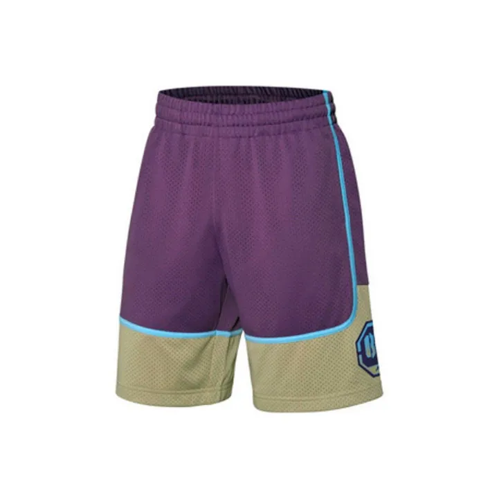 LINING x XLARGE совместная модель баскетбольных шорт Мужские Jams Purple