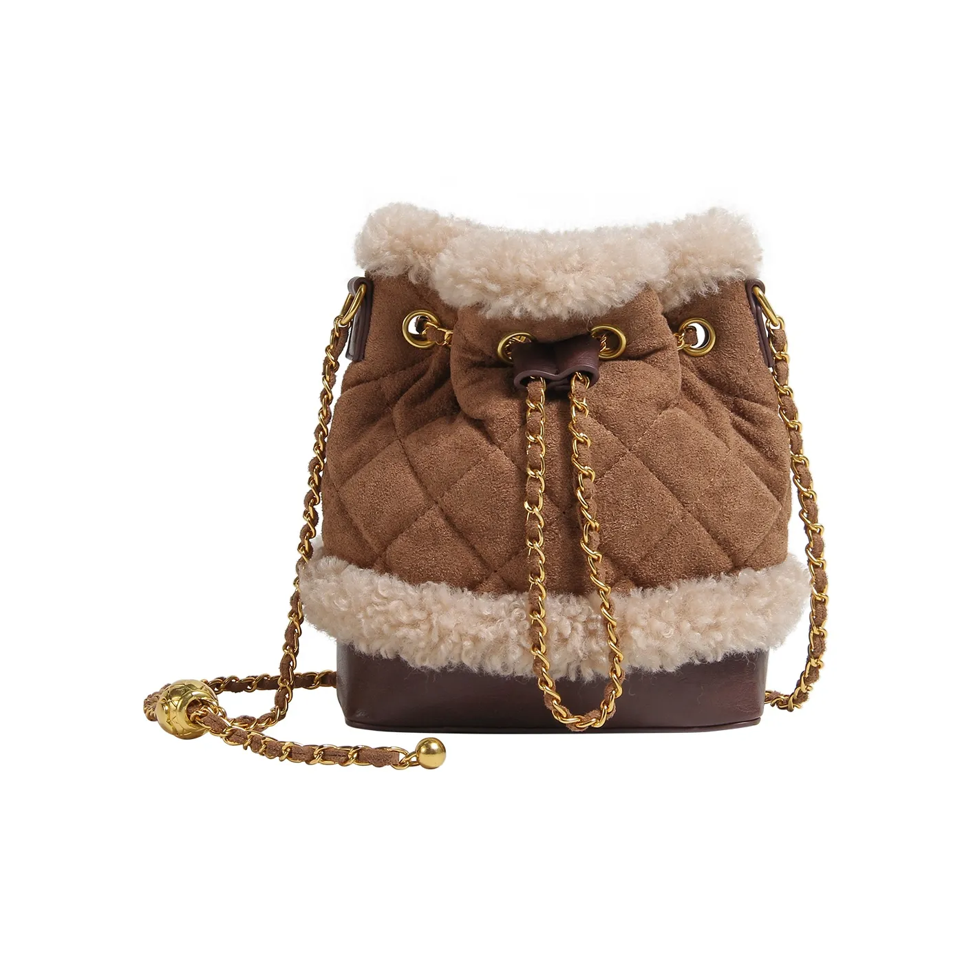 LOSEA Замша Сумка через плечо Маленькая Сумка на плечо Женская Коричневая