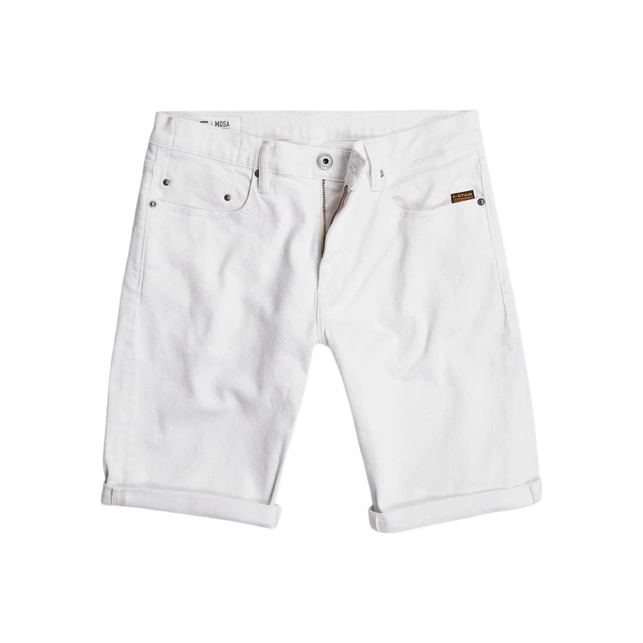 STAR Сырой денимовый шорты мужские белые