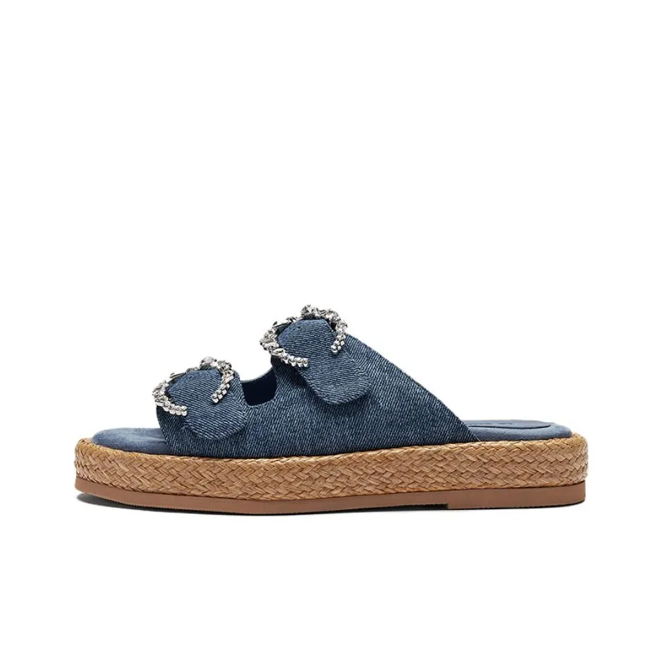 LE SAUNDA Слипоны Женские Джинсовый Синий