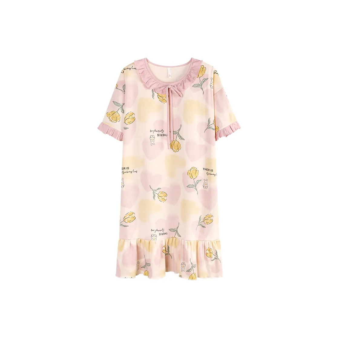 Pretty Lady Ночная сорочка Женская Светло-розовая Желтая