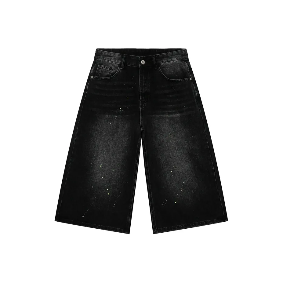 Voguo Relay Mid Rise 7/8 Denim Shorts Unisex