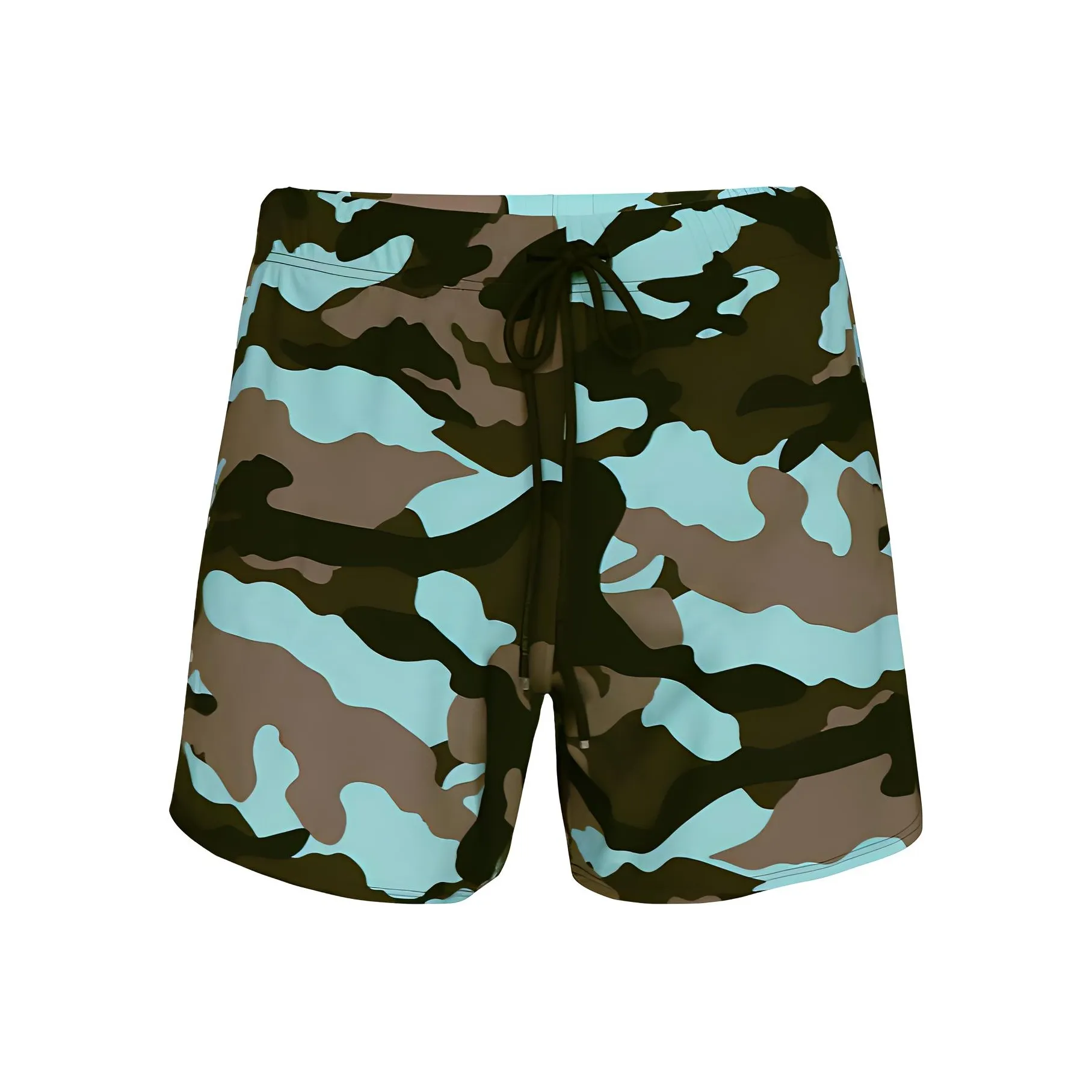 BALNEAIRE Зеленые камуфляжные мужские пляжные шорты