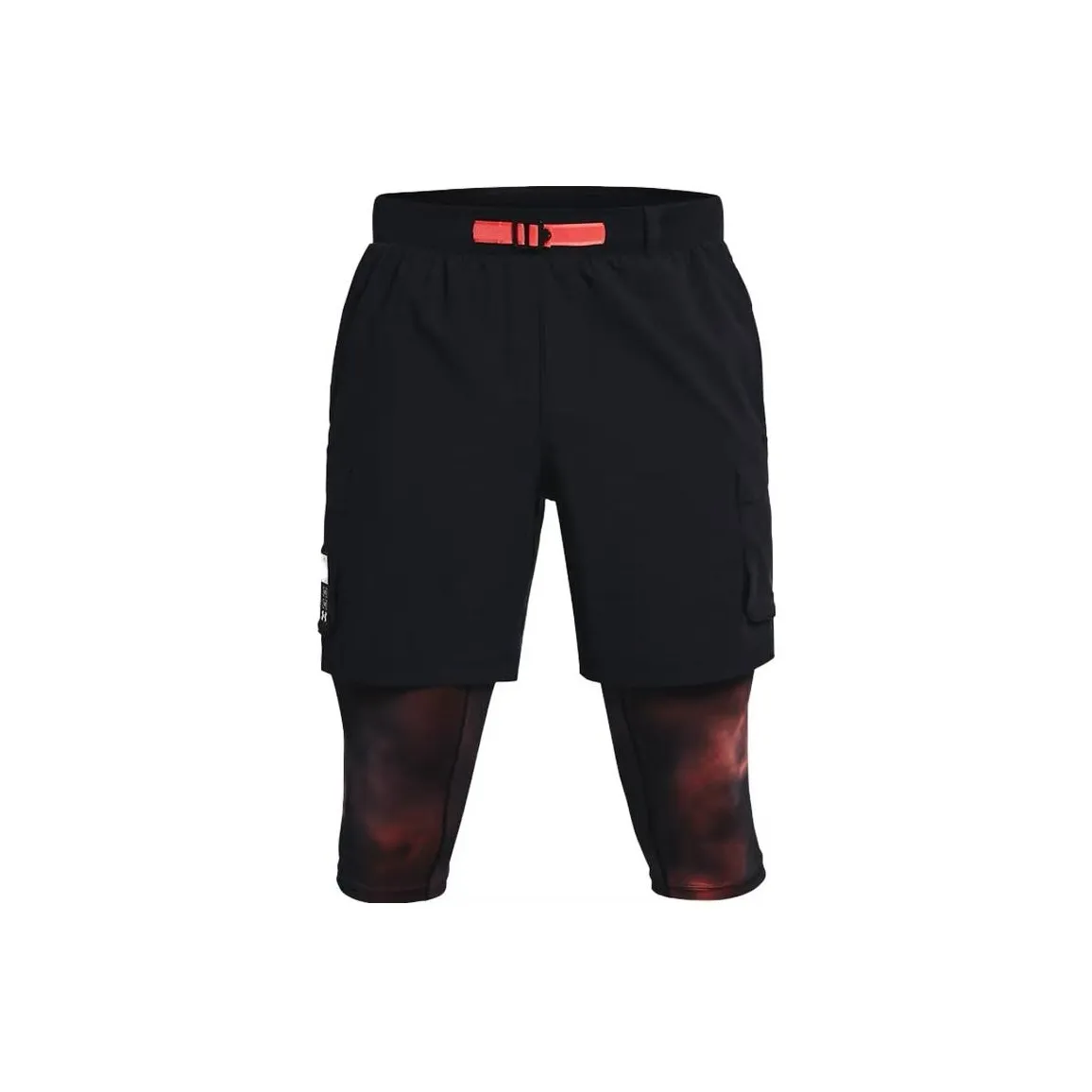 Under Armour Черный/Красный Многоцветный Мужские Повседневные Шорты