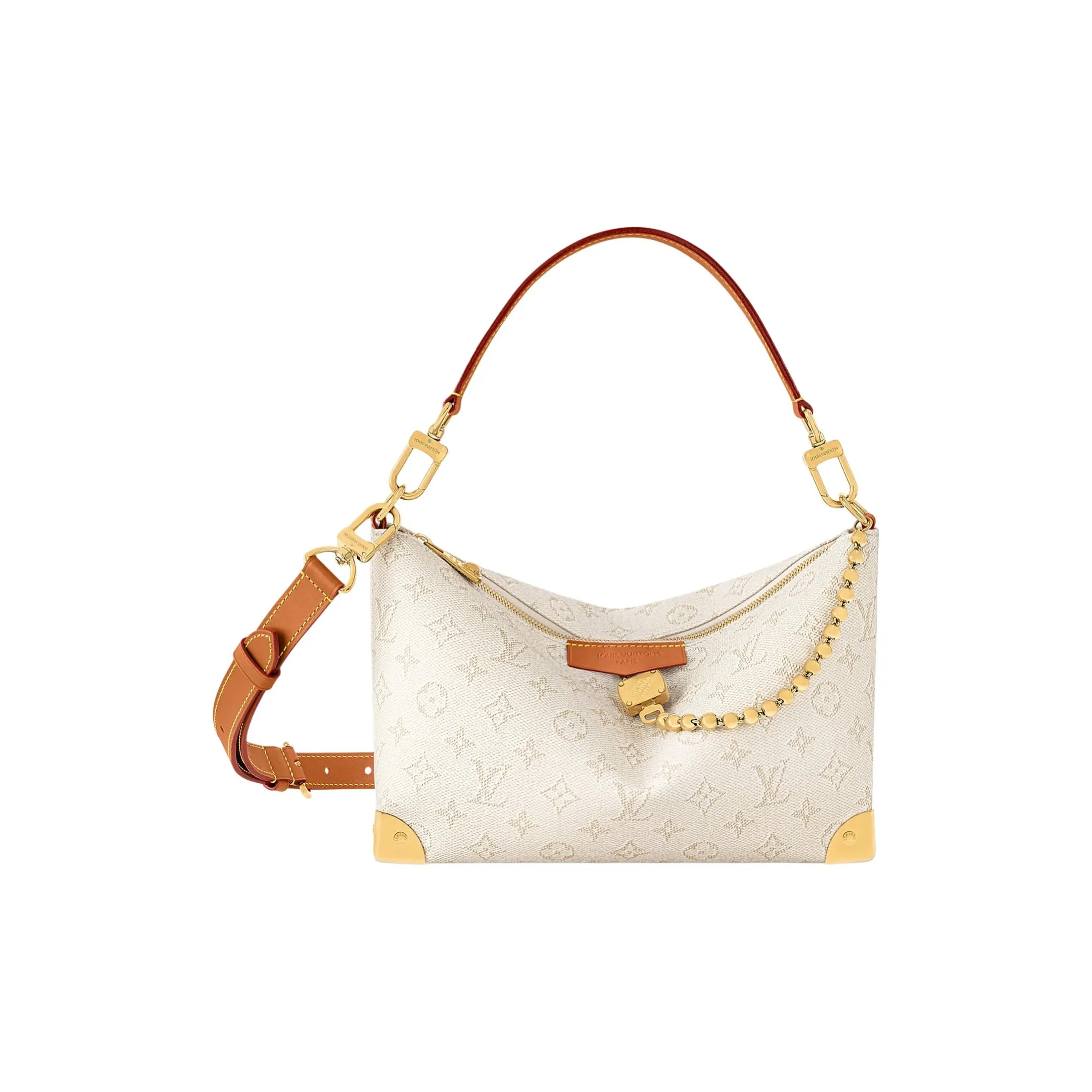 LOUIS VUITTON Monogram Heritage Coated Canvas Shoulder Bag, Crossbody Bag, Handbag Men's Ecru