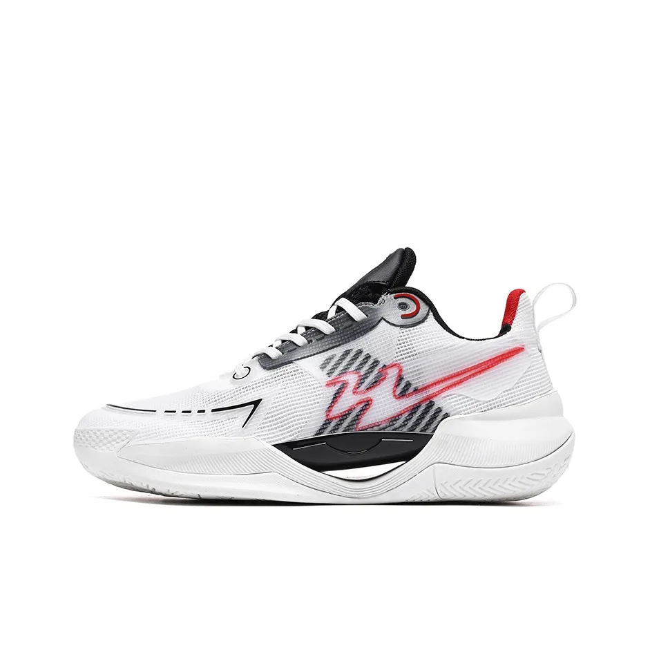 Binary Баскетбольные кроссовки Low Топ Черный Красный Унисекс