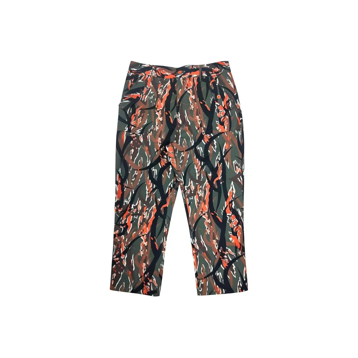 CLOT Casual Pants Unisex Tiger Print Orange Thorn