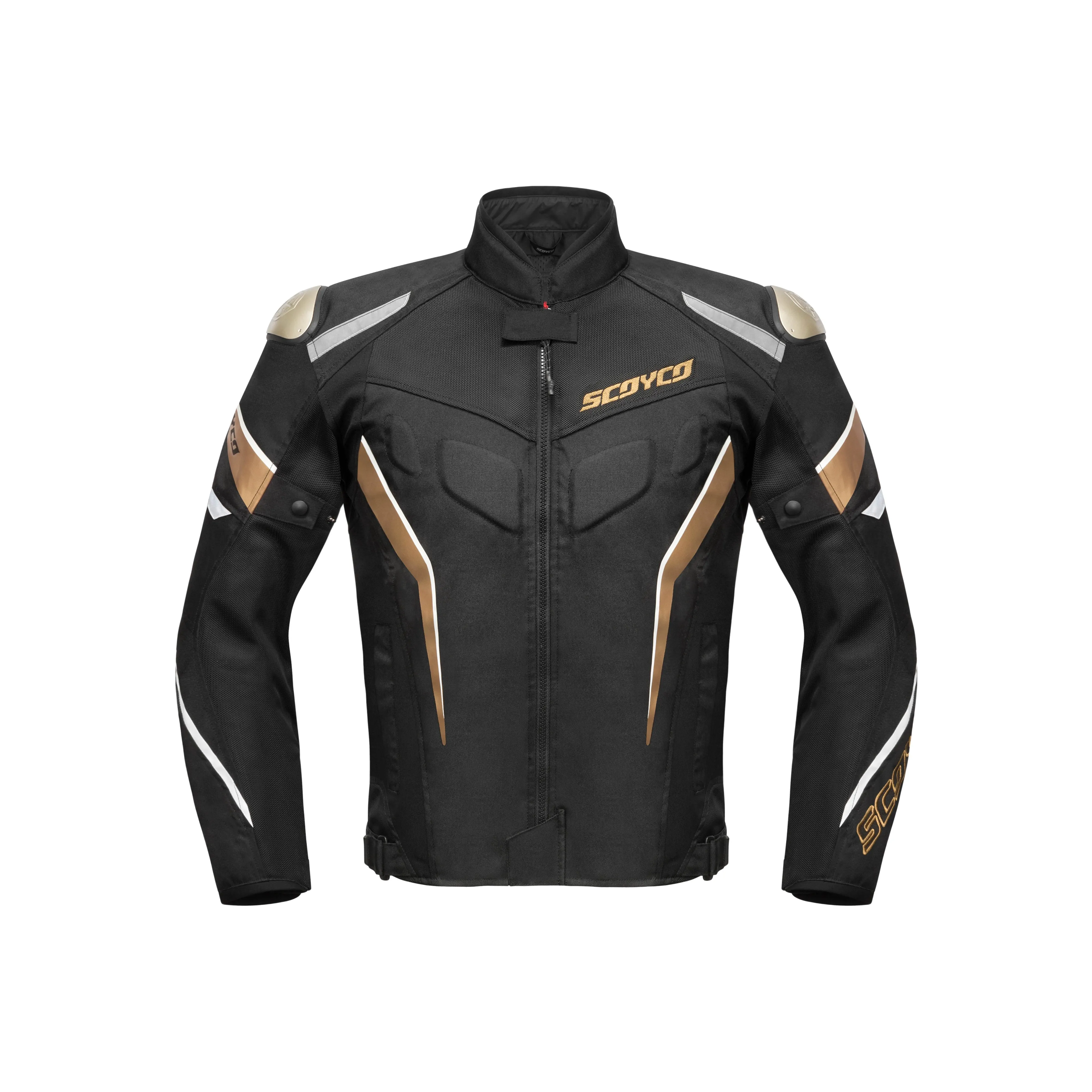 SCOYCO Мотоциклетная куртка унисекс JK103 Черный Золото