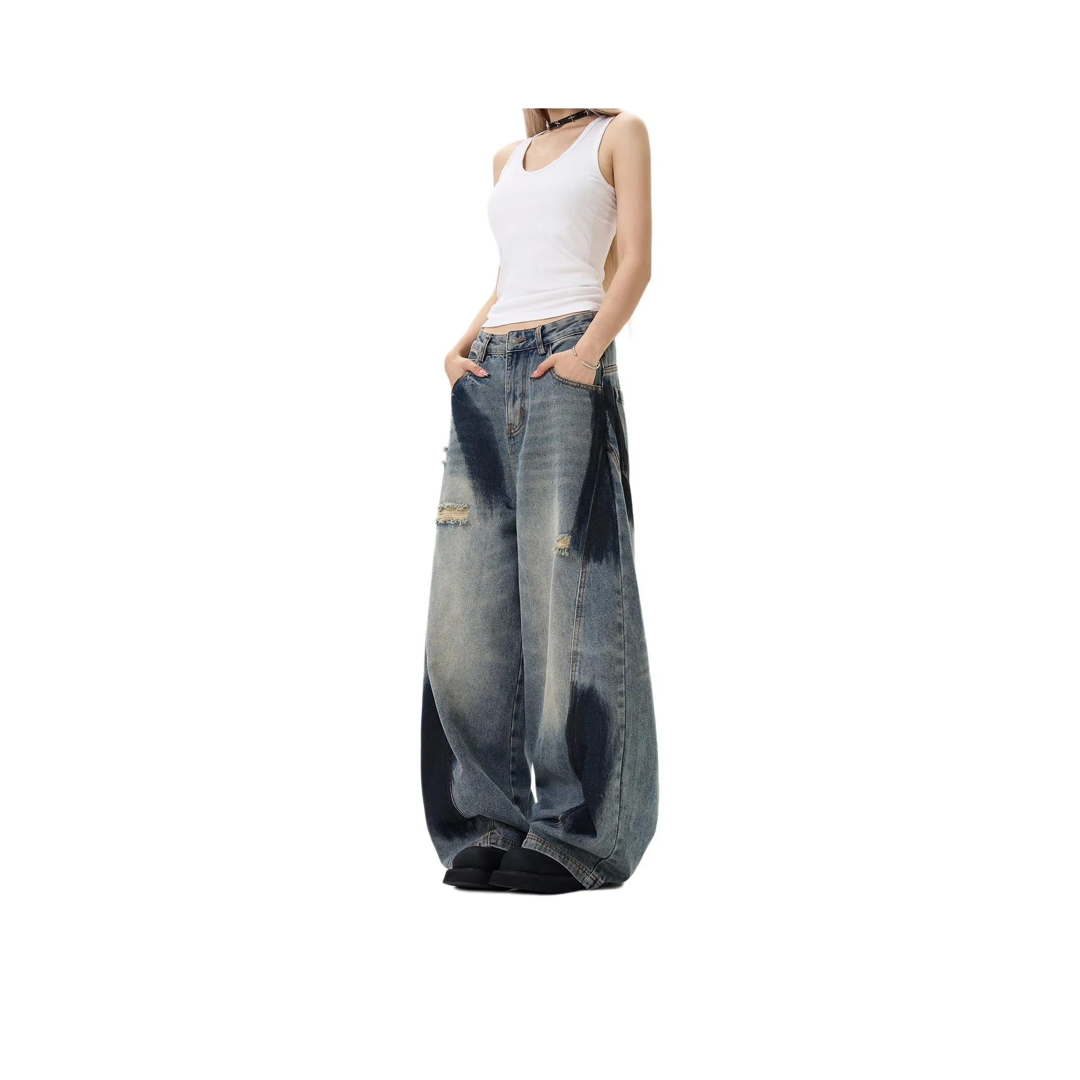 Pirkadat Синие Унисекс Джинсы