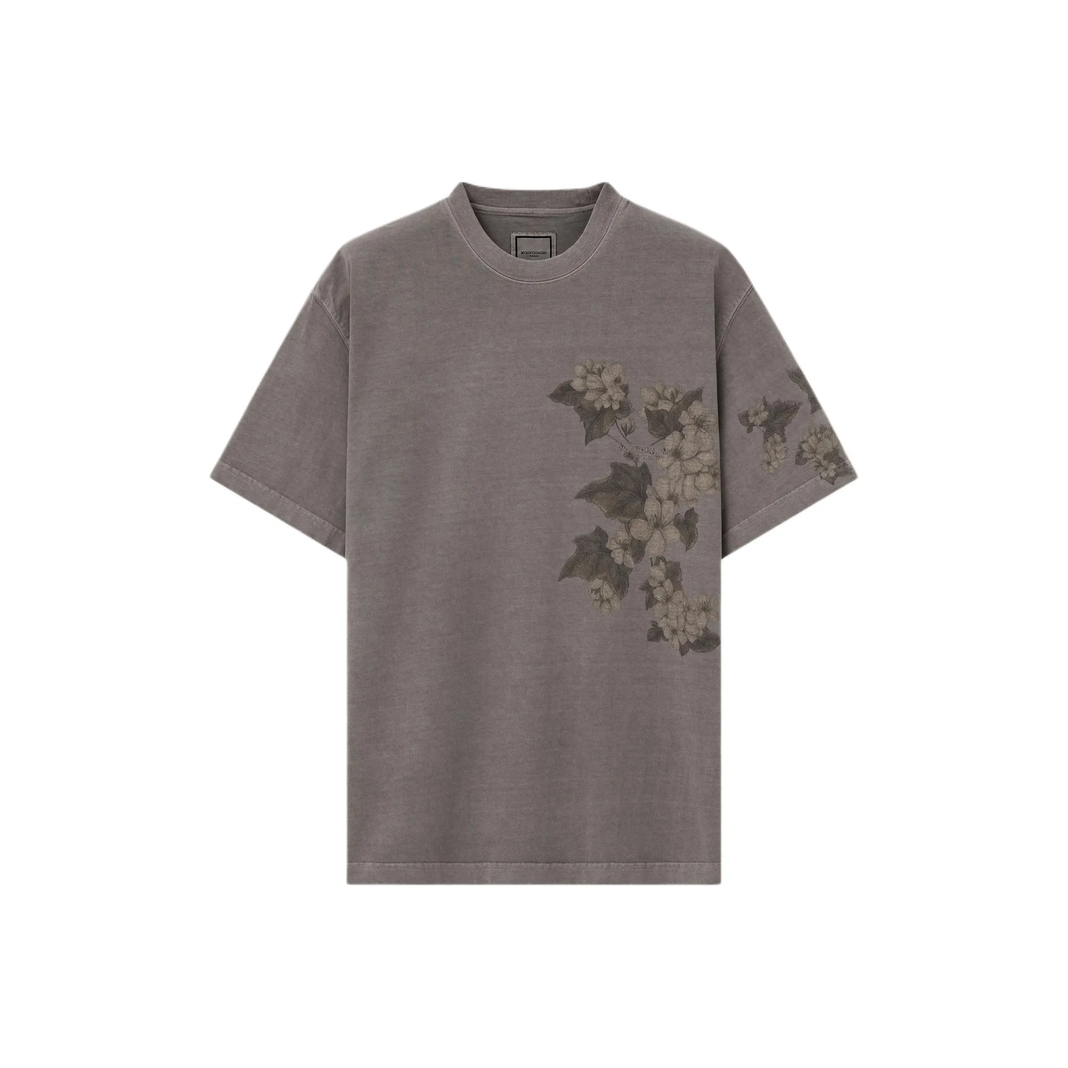 WOOYOUNGMI Серый Мужской T-Рубашки