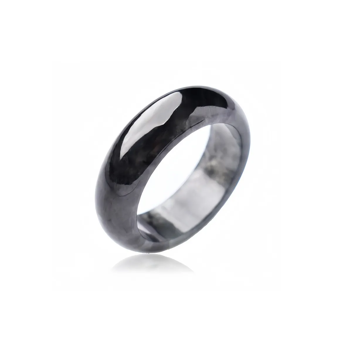 MY WORLD BEGINS AND ENDS WITH YOU Glutinous Jade Jadeite Rings Unisex