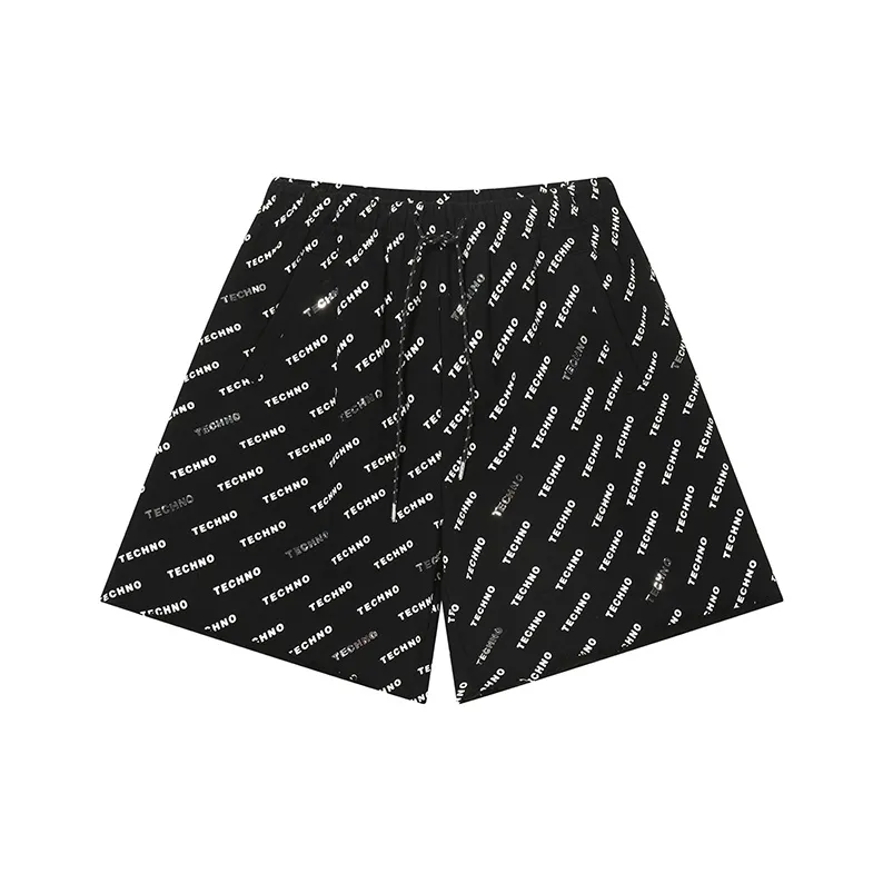 TCH Casual Shorts Unisex Black With Silver Logo