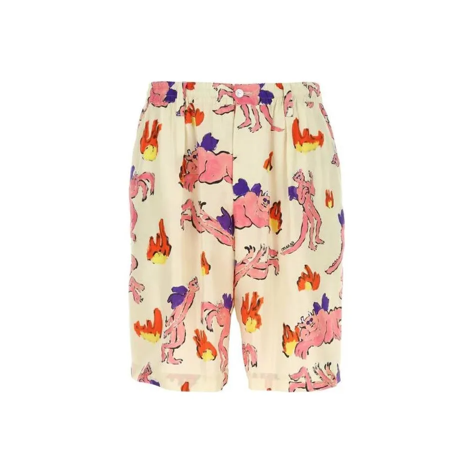 MARNI Allover Graphic Printed Shorts