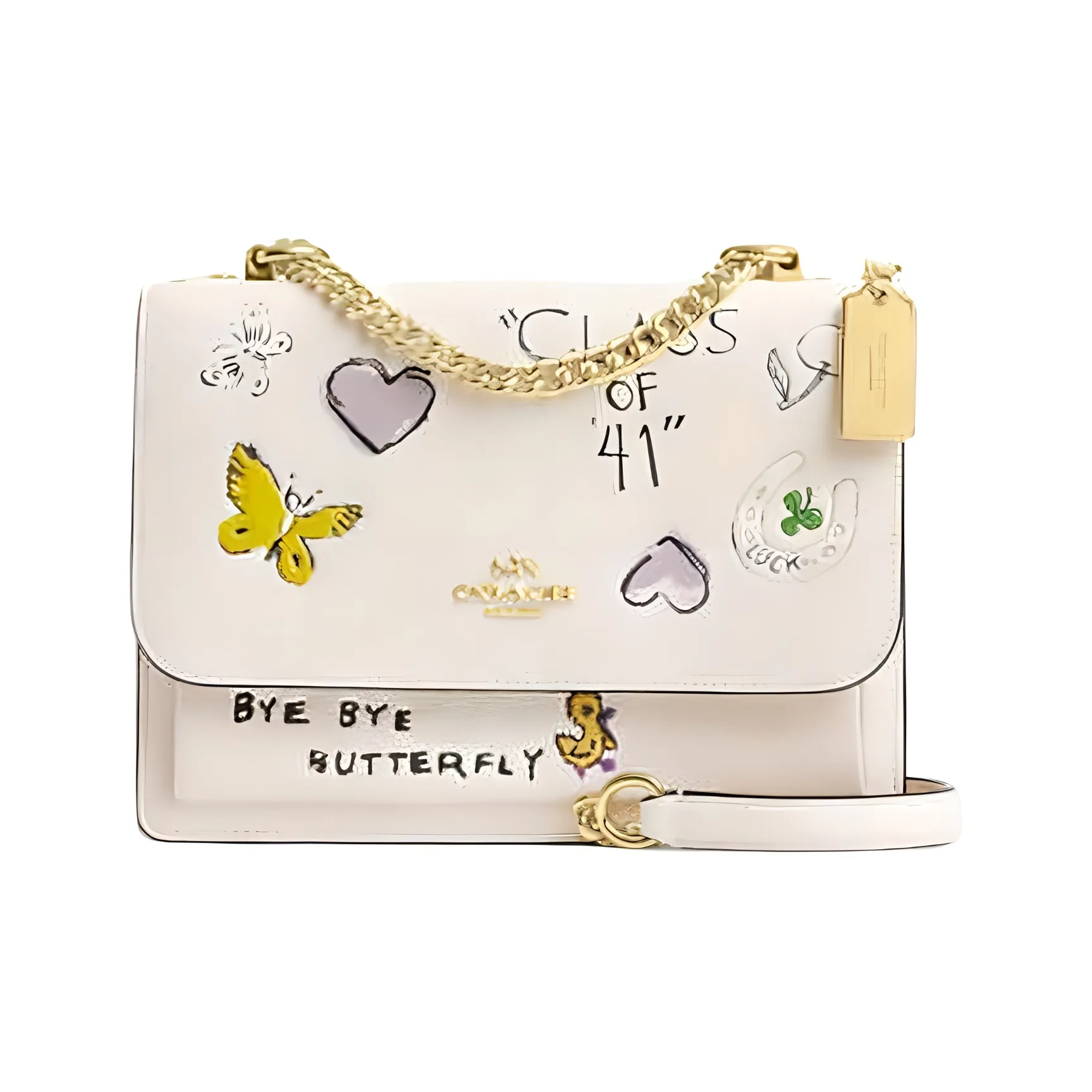 COACH Klare Коровья кожа Сумка через плечо Маленькая сумка на плечо Женская Мел Белый