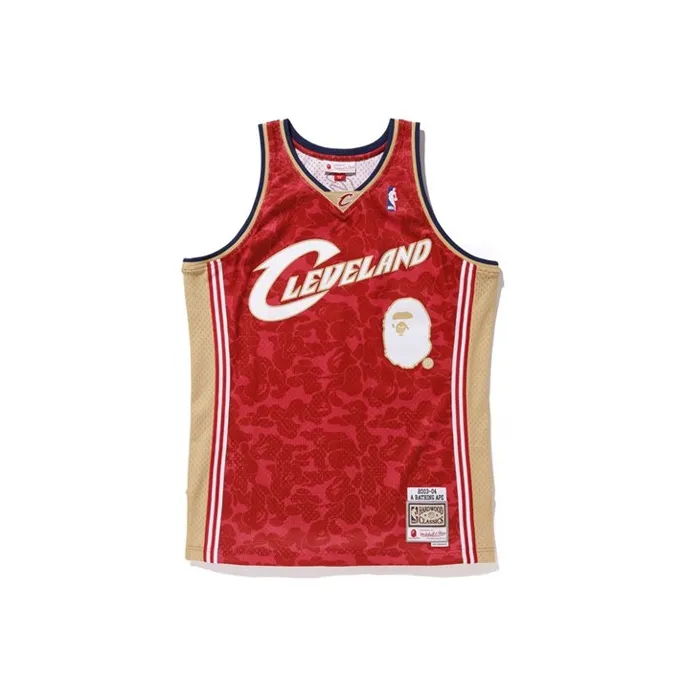 Bape X Mitchell & Ness Cavs Abc Basketball Swingman Jersey
