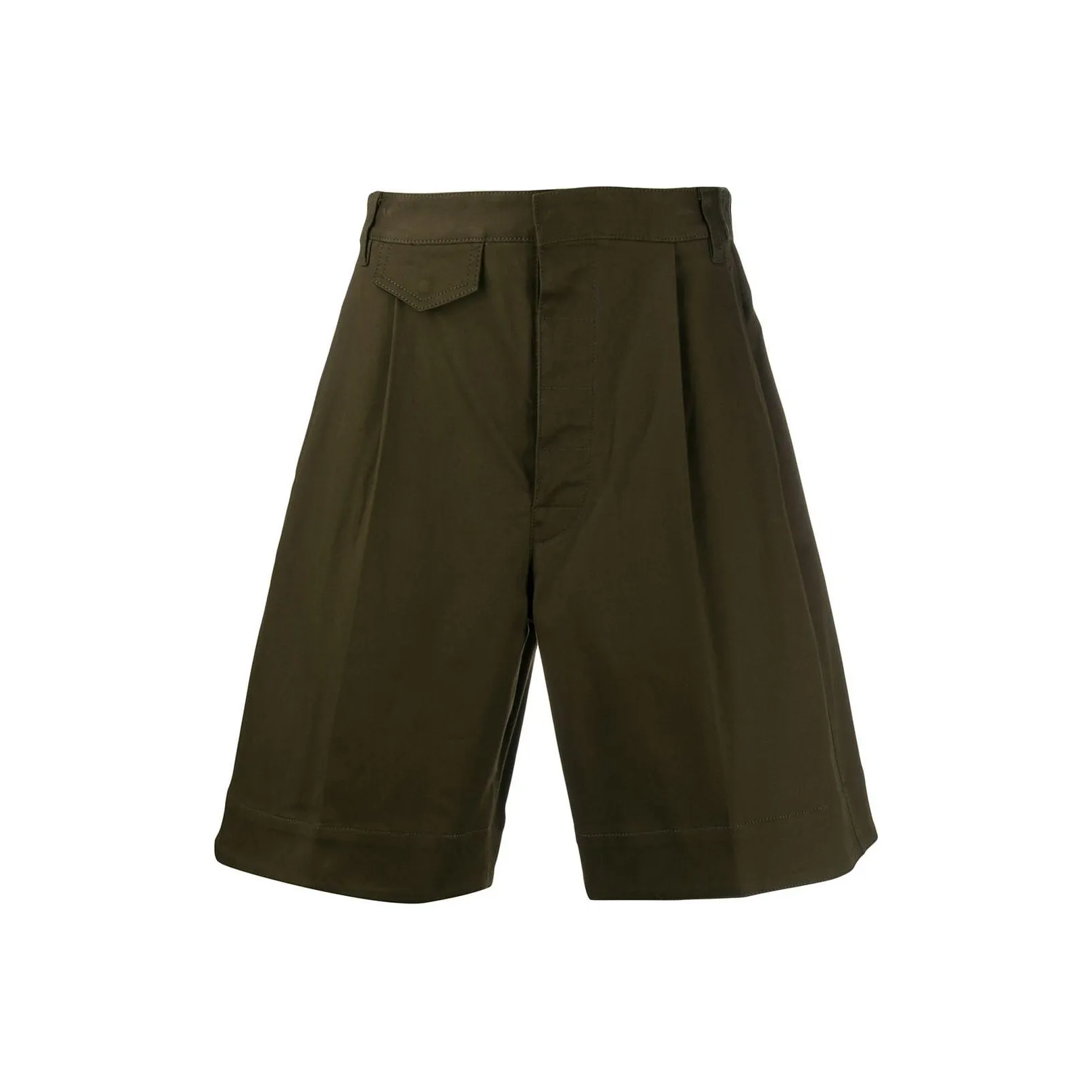 DSQUARED 2 Оливково-зеленые Мужские Повседневные Шорты