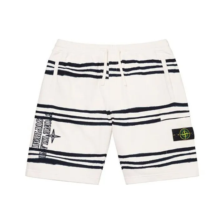 Supreme X Stone Island Warp Stripe Shorts