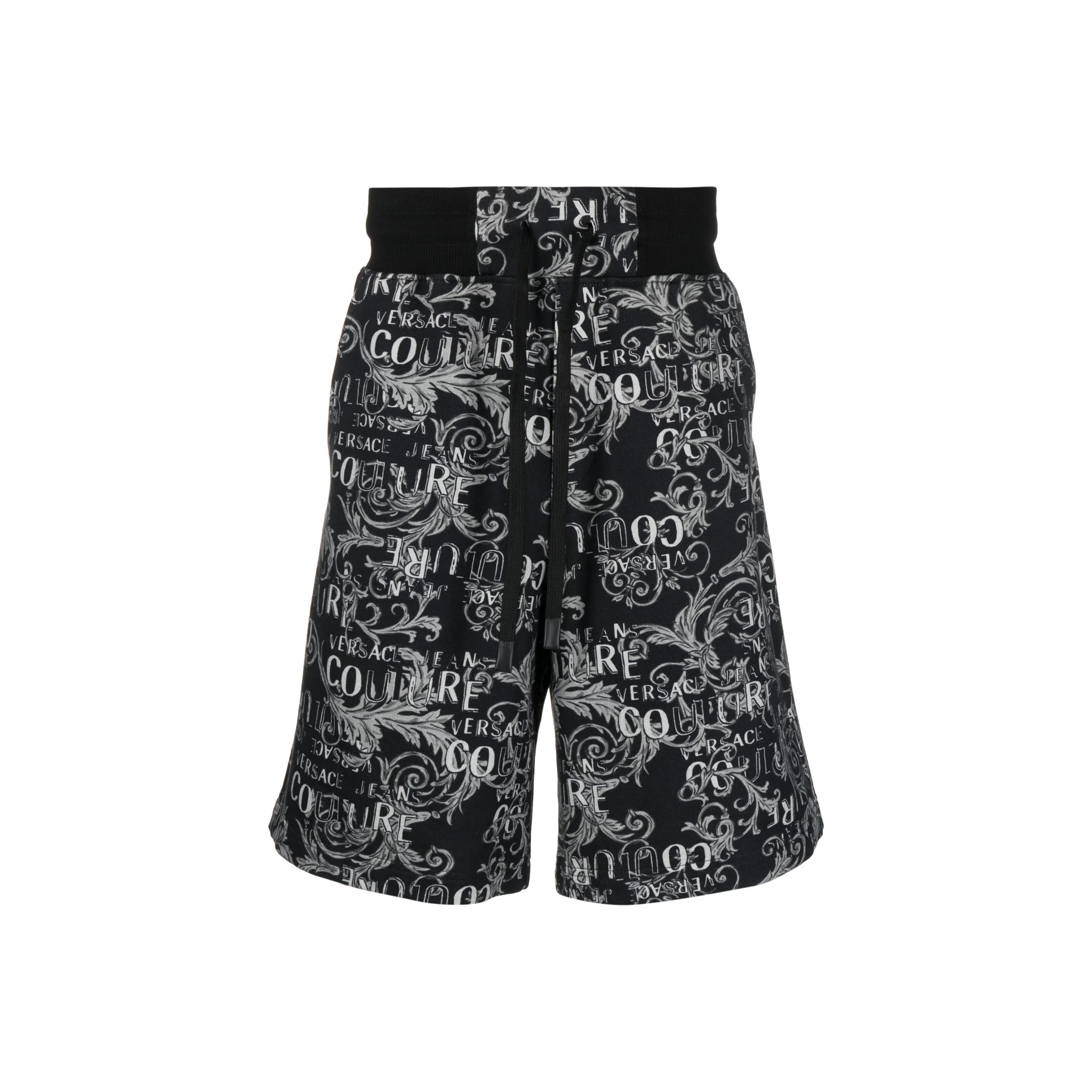 VERSACE JEANS COUTURE Черные Мужские Повседневные Шорты