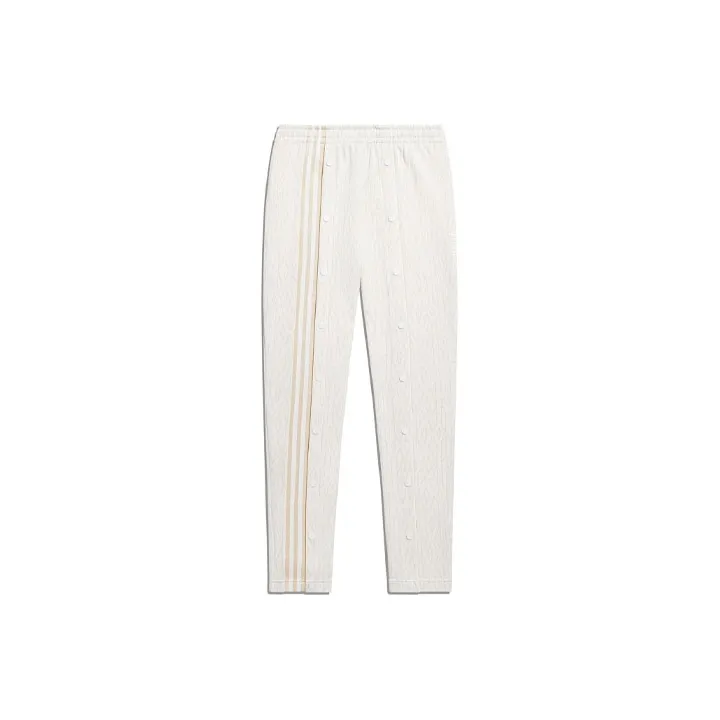 Adidas Knitted Sports Pants Unisex Pale White