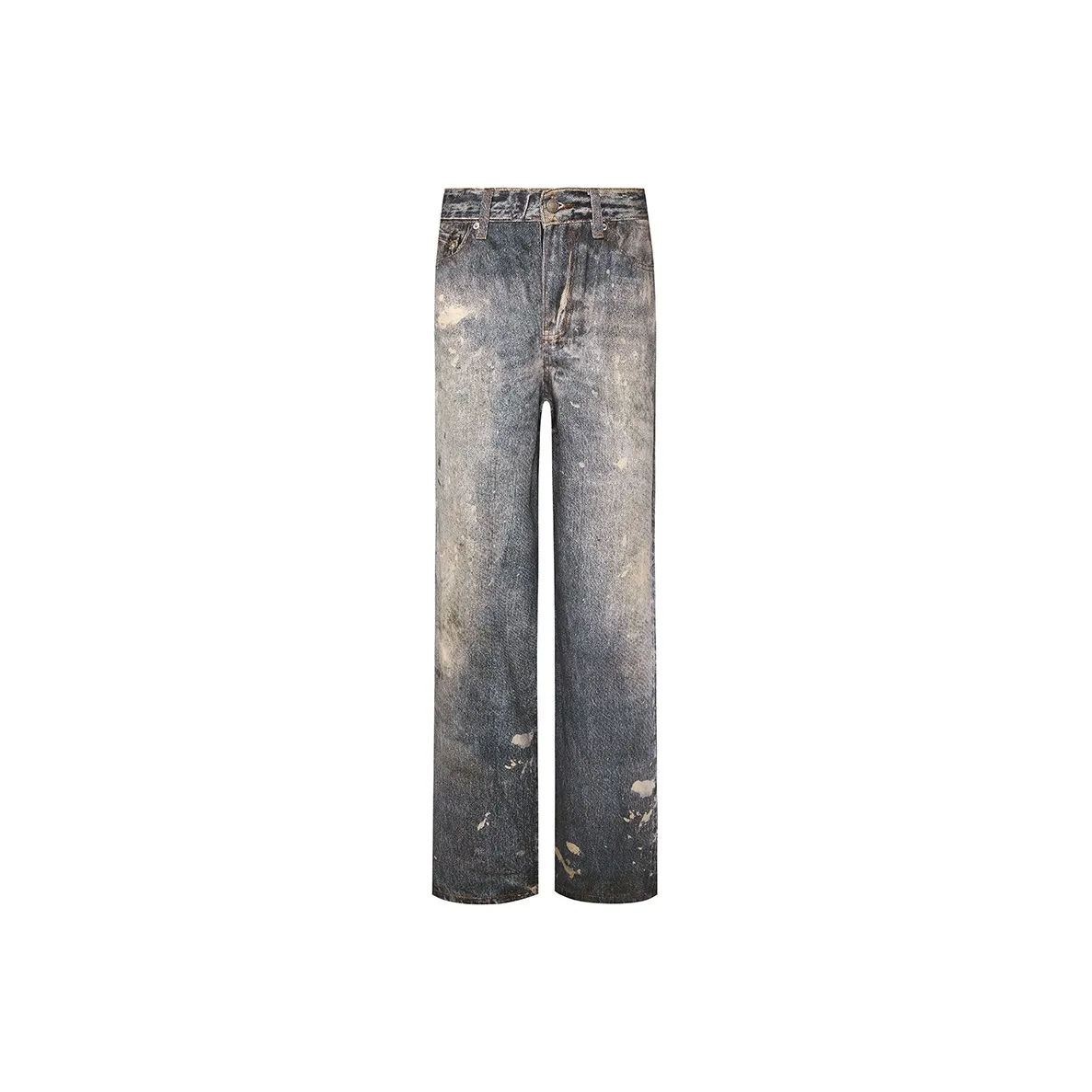 COOLALPACA Jeans Unisex Dirty Dyed Blue