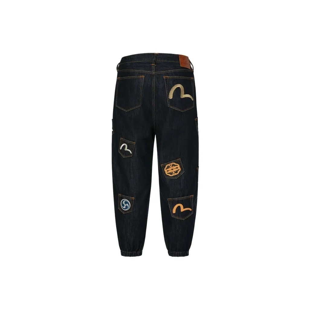 EVISU 2024 Fall Winter Casual Pants Men's Denim Blue
