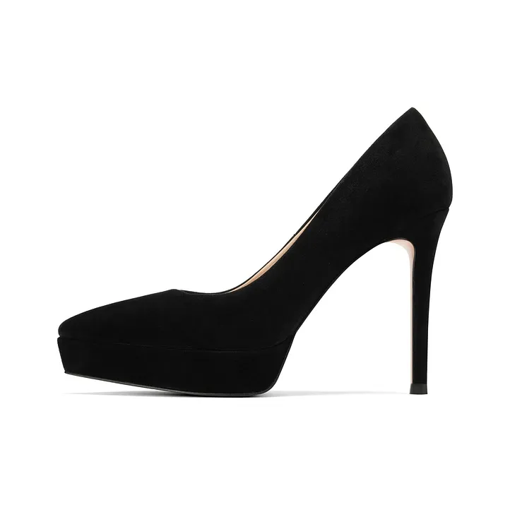 JOOC Slim Heel High Heels 11CM Women's Classic Black