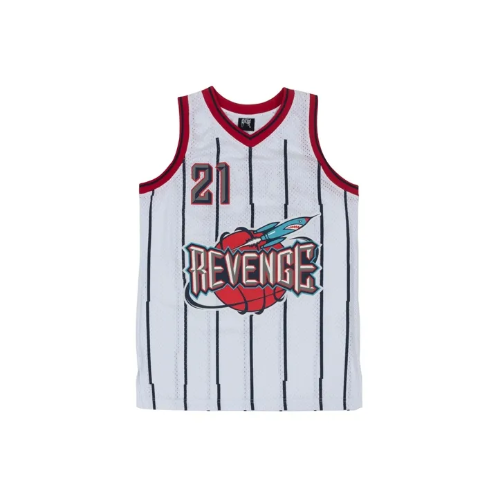 Revenge Белый Мужская баскетбольная футболка